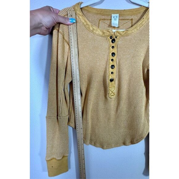 Free People Everest Thermal Waffle Knit Long Sleeve Henley Top Shirt Women's XS - Picture 6 of 9